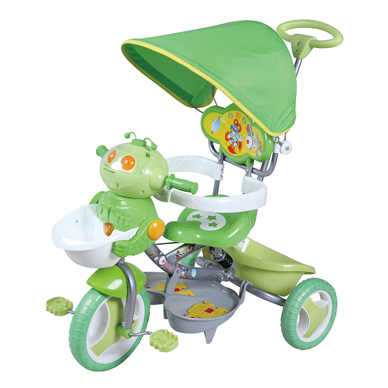 Kids tricycle nrog neeg hlau tsim (2)